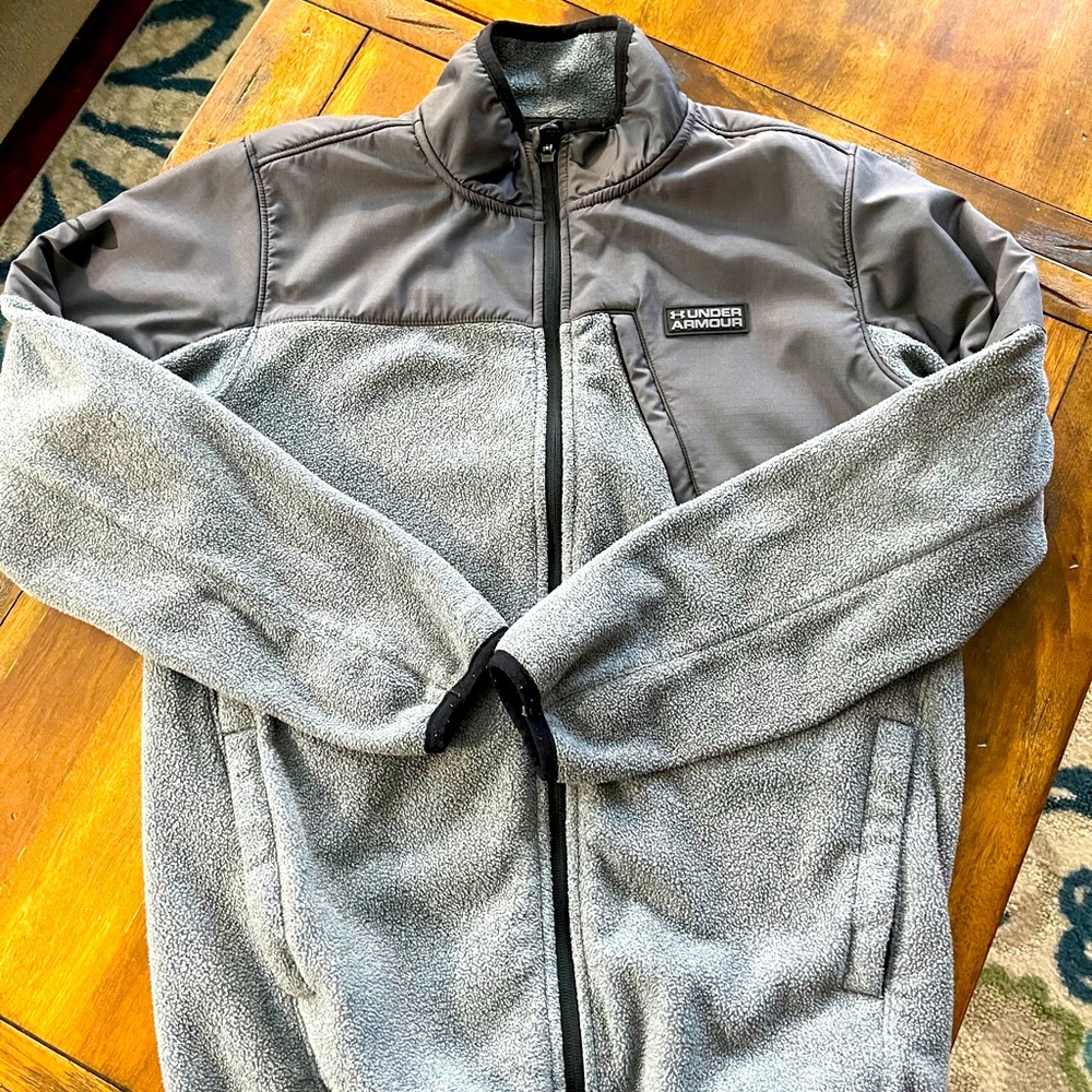 Boys large under Armour zip up cold gear fleece